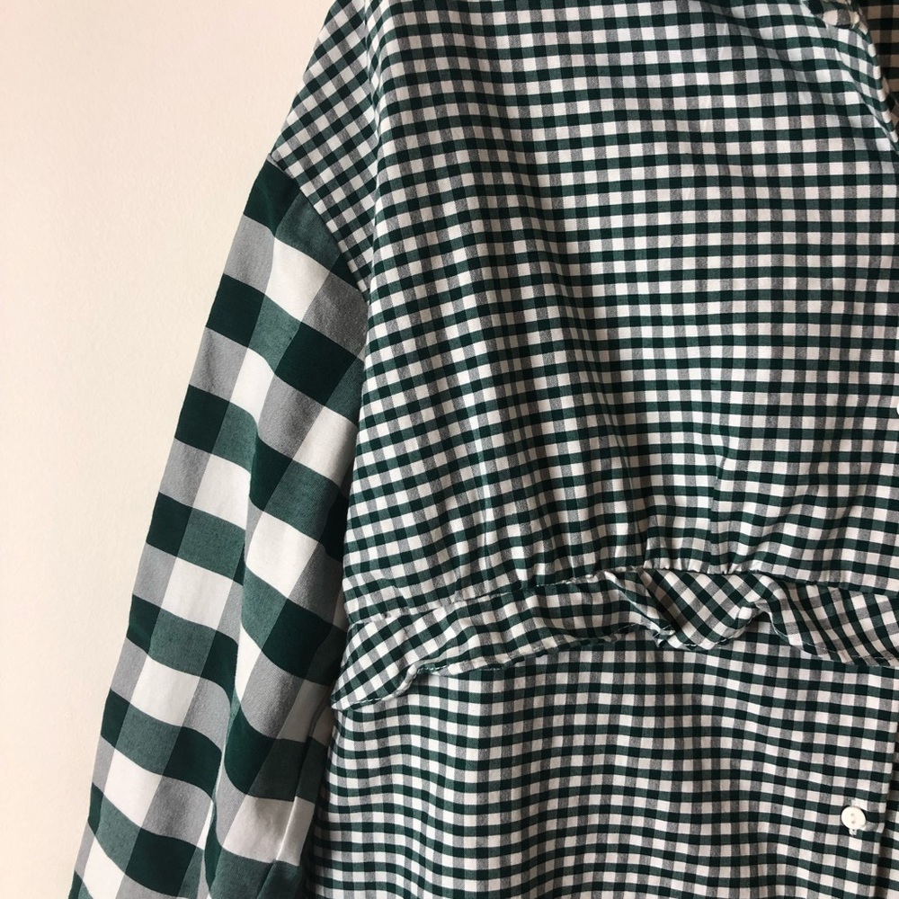 Zara Trafaluc Checkered Small Peplum Button Up - Picture 2 of 5